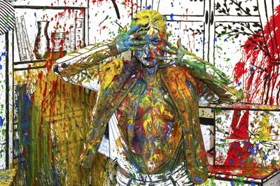 Bunte Weihnacht / Colour Christmas Splash-stock-foto