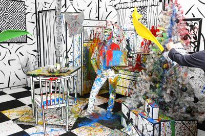 Bunte Weihnacht / Colour Christmas Splash-stock-foto