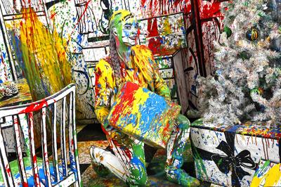 Bunte Weihnacht / Colour Christmas Splash-stock-foto