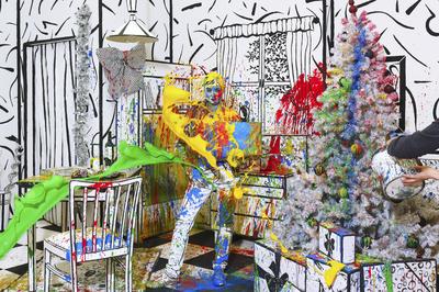 Bunte Weihnacht / Colour Christmas Splash-stock-foto