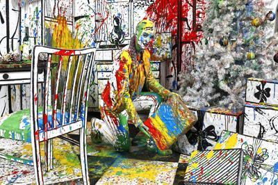 Bunte Weihnacht / Colour Christmas Splash-stock-foto