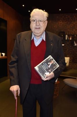 Moritz de Hadeln bei der Buchpr?sentation Moritz de Hadeln: Mister Filmfestival w?hrend der Berlinale 2018 in der Berli-stock-foto