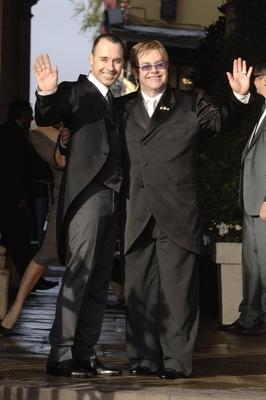 Elton John & David Furnish civil ceremony (wedding) DAVID FURNISH & ELTON JOHN.Elton John & David Furnish civil ceremony-stock-foto