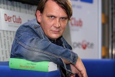 S?nger Sven Regener (GER/Element of Crime) anl?sslich der Pr?sentation seines Romans NEUE VAHR S?D im Rahmen der Frankf-stock-foto