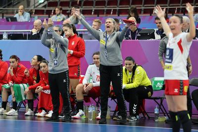 GER, Dortmund, 27th Wommen´s World Championship  2025, Hauptrunde / Main Round, Gruppe II 1. Runde:  Spanien (ESP) vs. Serbien (SRB)-stock-foto