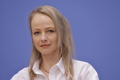 Romy Arnold, Projektleiterin der Mobilen Beratung in Th?ringen und Teil des Bundesverbands Mobile Beratung, Deutschland,-stock-foto