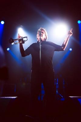 Melt! Festival 2015. S?nger Sven Regener ( Element of Crime ) w?hrend eines Auftrittes im Rahmen des Melt! Festival 201-stock-foto