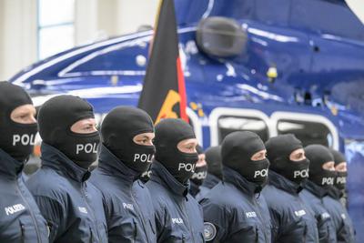 GER,  Commissioning of the Federal Police's drone defense unit, December 2, 2025-stock-foto