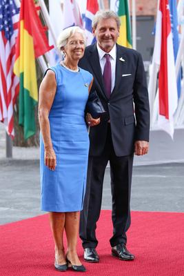 19/ Christine Lagarde, geschaeftsfuehrende Direktorin des IWF (Internationaler Waehrungsfonds), mit Gatte Xavier Giocan-stock-foto