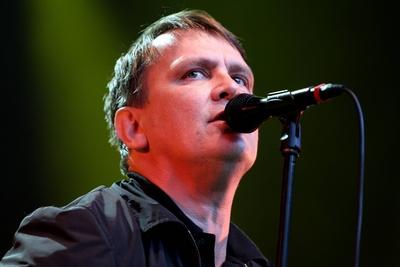 Sven Regener ( Element of Crime ) in Leipzig-stock-foto