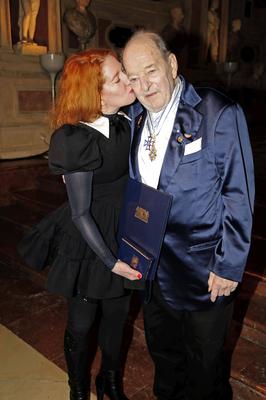 Ralph Siegel mit Ehefrau Laura Siegel-stock-foto