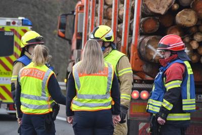 Unfall auf A6-stock-foto