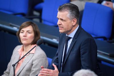 Deutscher Bundestag, 46. Plenarsitzung-stock-foto