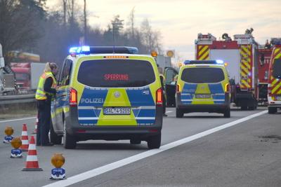 Unfall auf A6-stock-foto