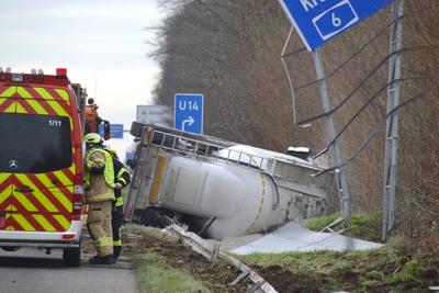 Unfall auf A6-stock-foto
