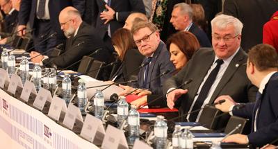 OSCE Tagung Wien Vorsitz Finnland-stock-foto