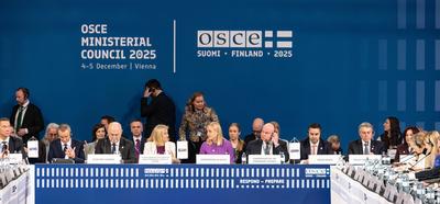 OSCE Tagung Wien Vorsitz Finnland-stock-foto