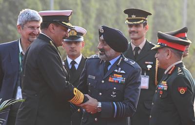 Raksha Mantri Rajnath Singh And Russian Defence Minister Andrei Belousov Co-chair 22nd India-Russia Inter-Governmental Commission on Military & Military Technical Cooperation Meeting In New Delhi-stock-foto