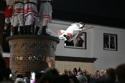 Borkum feiert traditionelles Klaasohm.-stock-foto