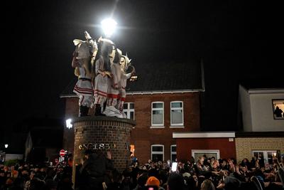 Borkum feiert traditionelles Klaasohm.-stock-foto