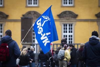 Schulstreik gegen Wehrpflicht-stock-foto