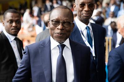 Paris, France, August 30, 2022 - Benin s President Patrice Talon attends a session of the Medef Summer Conference La REF-stock-foto