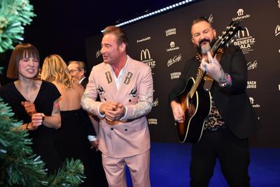 Christina St?rmer und Sasha / McDonalds Benefiz Gala / McDonalds Kinderhilfe Stiftung / Eisbach Studios / M?nchen / 06.-stock-foto