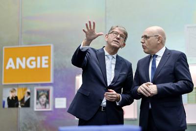 Wolfram Weimer und Harald Biermann-stock-foto