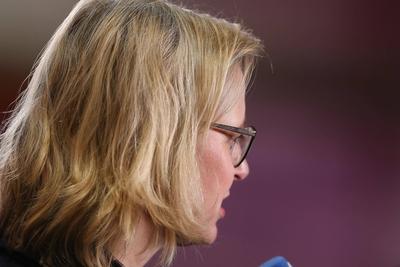 Magdeburg, Sachsen-Anhalt, Deutschland, 07.12.2025: Messe: 3. BSW-Bundesparteitag: Katja Wolf *** Magdeburg, Saxony-Anha-stock-foto