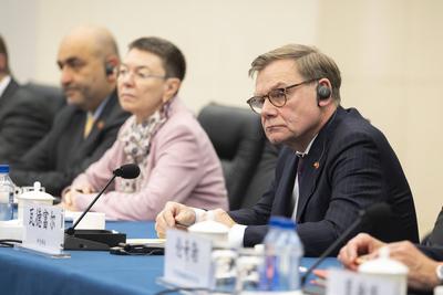 BM Wadephul in China-stock-foto