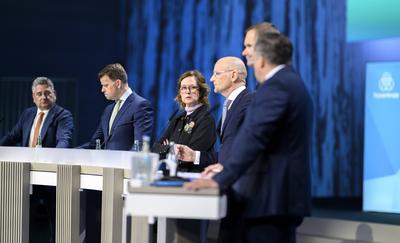 Bilanzpressekonferenz der thyssenkrupp AG-stock-foto