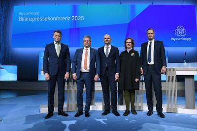 thyssenkrupp Bilanzpressekonferenz-stock-foto