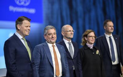Bilanzpressekonferenz der thyssenkrupp AG-stock-foto