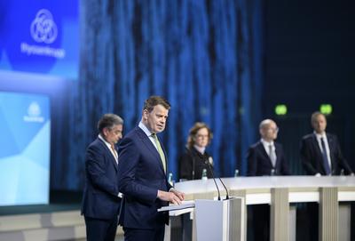 Bilanzpressekonferenz der thyssenkrupp AG-stock-foto