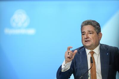 Bilanzpressekonferenz der thyssenkrupp AG-stock-foto