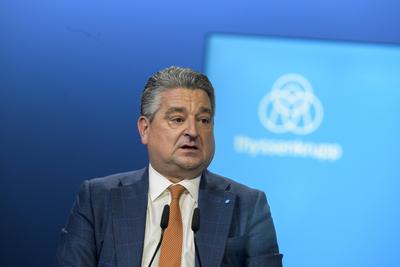 Bilanzpressekonferenz der thyssenkrupp AG-stock-foto
