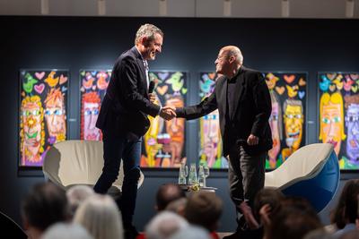 Tuebingen, Gysis Begegnungen im Neuen Kunstmuseum mit Kai Diekmann, 08.12.2025-stock-foto