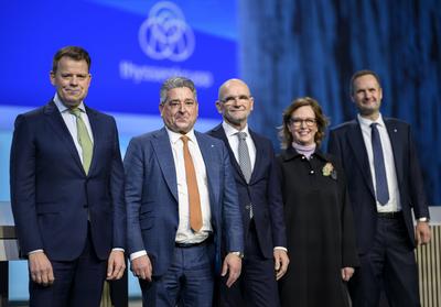 Bilanzpressekonferenz der thyssenkrupp AG-stock-foto
