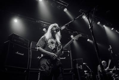 Dinosaur Jr. The American rock band Dinosaur Jr. performs a live concert at Amager Bio in Copenhagen. Here singer and mu-stock-foto