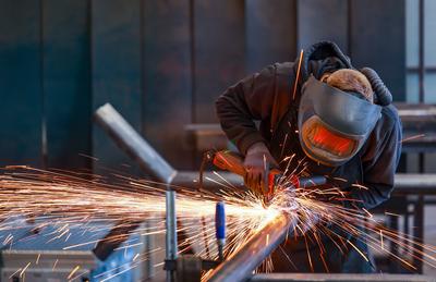 Themenfoto, Metallindustrie, Industriearbeitsplatz, Deutschland-stock-foto