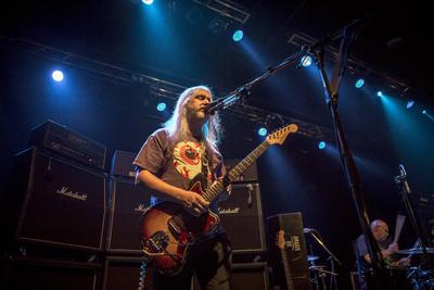 Dinosaur Jr. The American rock band Dinosaur Jr. performs a live concert at Amager Bio in Copenhagen. Here singer and mu-stock-foto