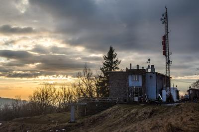 A Nagy Hideg-hegyi turistaház, Börzsöny-stock-foto