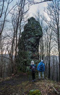 Kirándulók a Börzsönyben-stock-foto