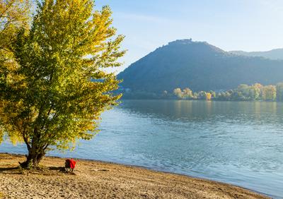 Dunapart, Nagymaros-stock-foto