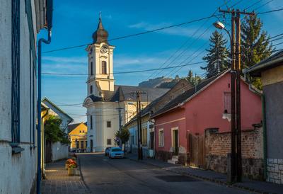 Keresztelő Szent János Római Katolikus Plébániatemplom, Visegrád-stock-foto