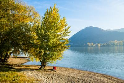 Dunapart, Nagymaros-stock-foto