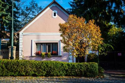 Nagymarosi utcarészlet-stock-foto