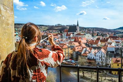 Cesky Krumlov, Southern Bohemia, Czech Republic-stock-photo