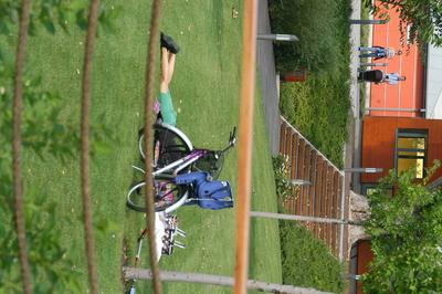 Budapest, 2008-08-17.  A Kopaszi gát a Duna parton-stock-foto