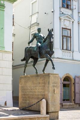 Székesfehérvár, 10-es huszárok emlékműve-stock-foto